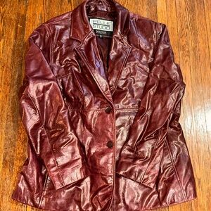 Vintage Women’s XL Pelle Studio Maroon Leather Jacket